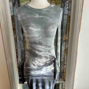 Young Fabulous & Broke Blue-Gray Tie-Die Dress NWT!